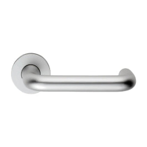 19Mm Dia. Round Bar Safety Lever On Rose - Satin Anodised Aluminium