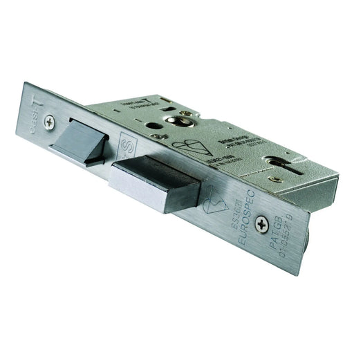 64Mm Bs Sashlock - 5 Lever - Square - Retail Pack - Satin Stainless Steel