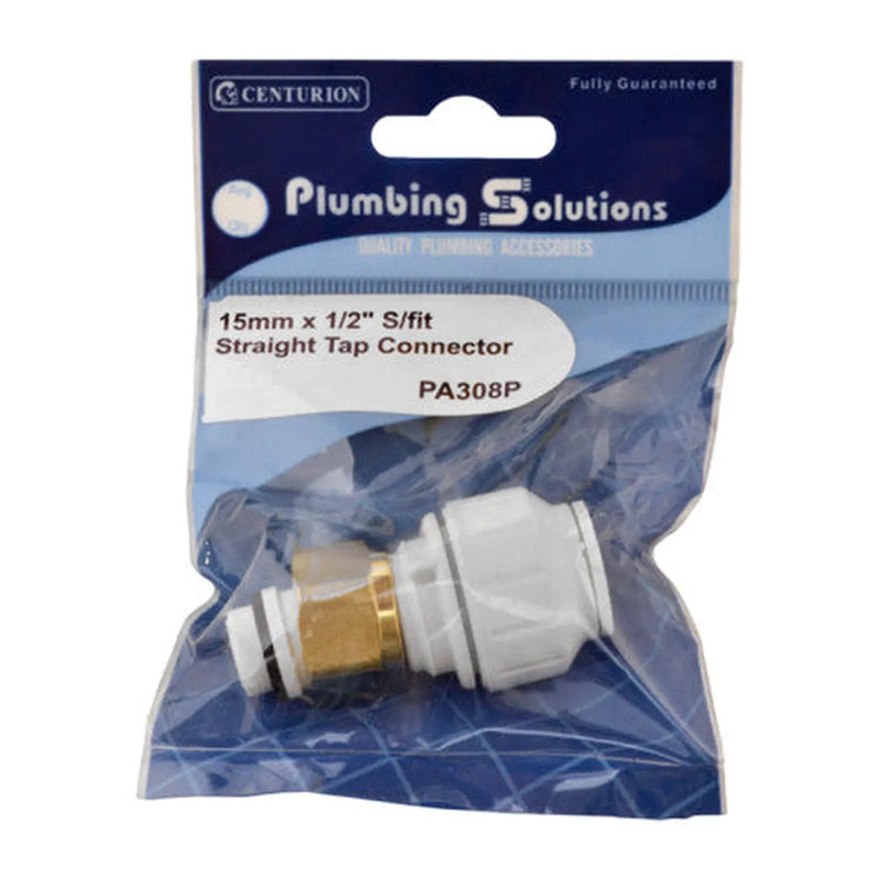 Speedfit - 15mm x 1/2" Straight Tap Connector - Pack of 5