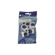 22mm Plastic Nail In Pipe Clips (Pack of 5)