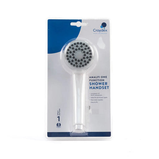 Shower Head - White - Single Spray - Pack of 3