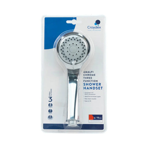 Shower Head - 3 Mode Spray - Chrome - Pack of 3