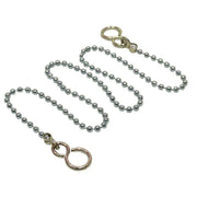 12" Basin Chain With Hooks - Chrome - Pack of 5