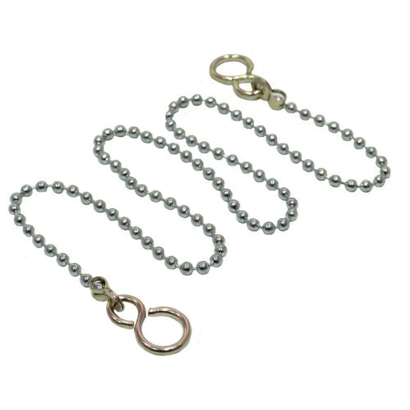 12" Basin Chain With Hooks - Chrome - Pack of 5