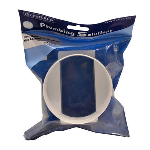 100mm Round to Rectangle Male Adaptor - Pack of 5