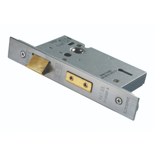 76Mm Heavy Duty Sashlock - 3 Lever - Radius - Satin Stainless Steel