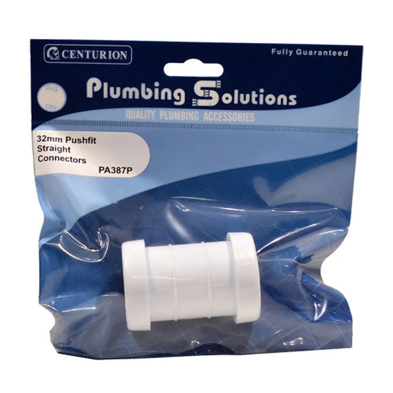 32mm Pushfit Straight Connectors - Pack of 5