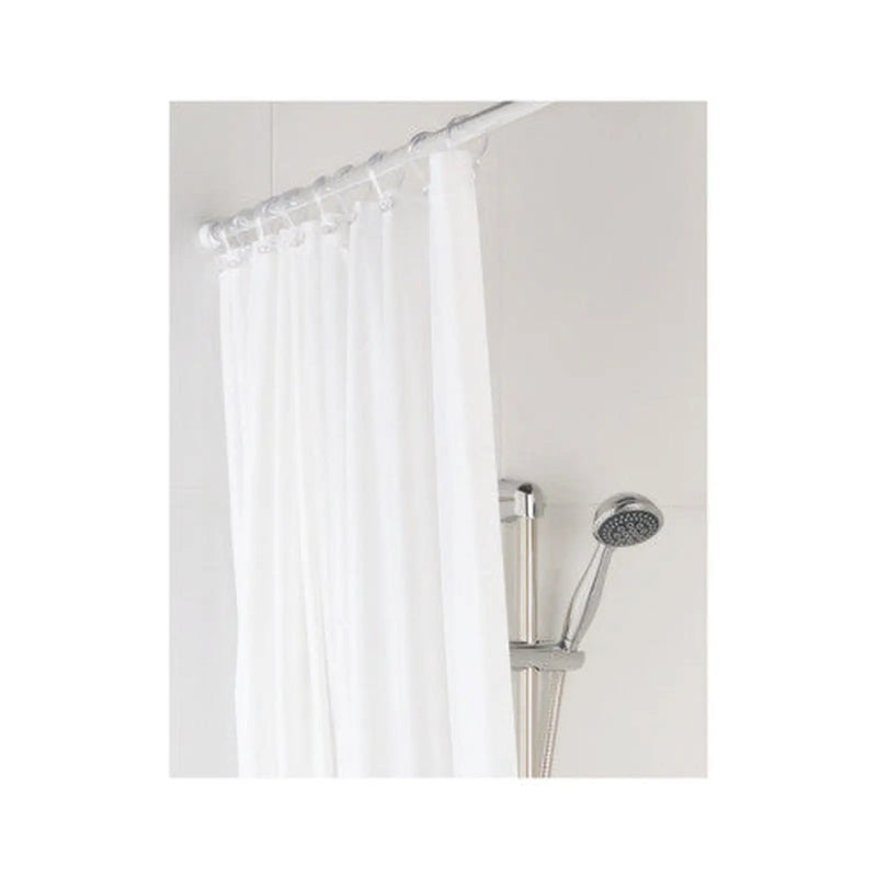 Shower Curtain- White Polyester - 1800mm x 1800mm - Pack of 5