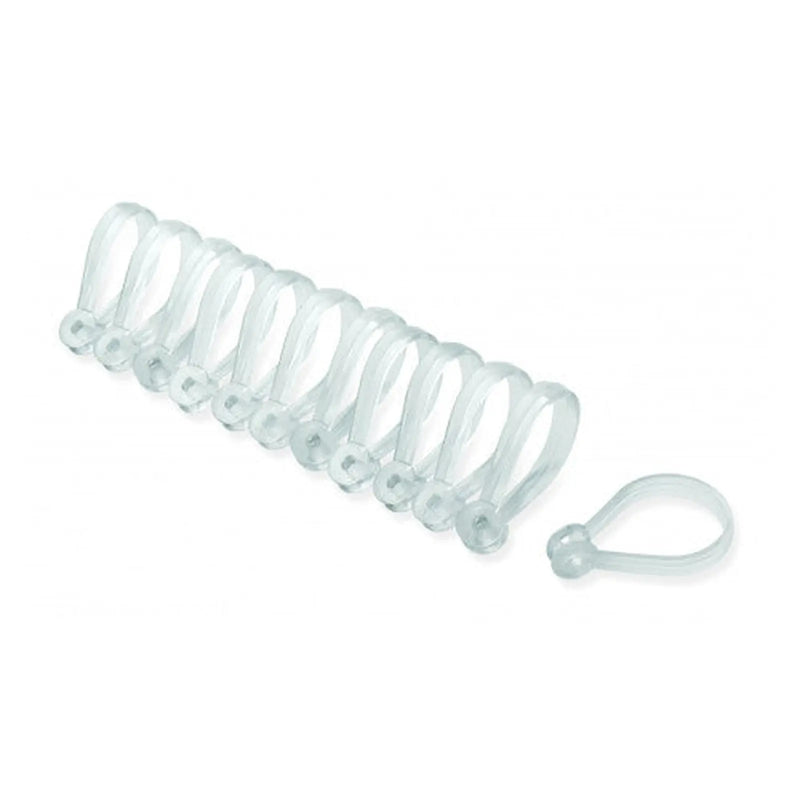 Shower Curtain Rings - Clear - 12 Pack - Pack of 5