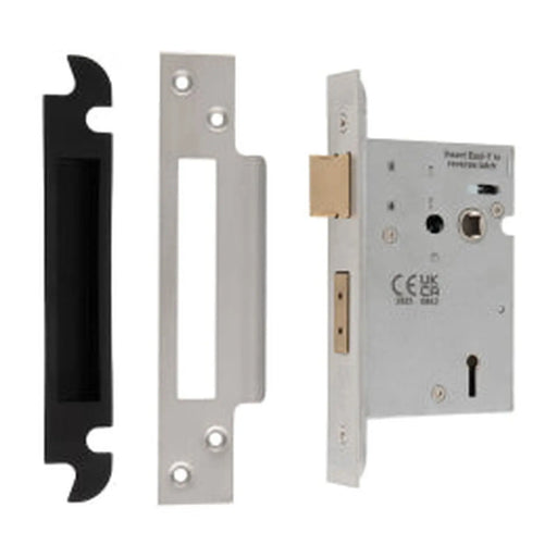 76Mm Heavy Duty Sashlock - 5 Lever - Radius - Satin Stainless Steel
