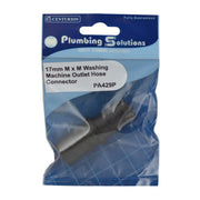 17mm M x M Washing Machine Outlet Hose Connector - Pack of 5