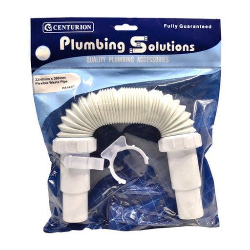 Flexible Waste Pipe - 32/40mm x 300mm - Pack of 3