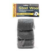 Abrasives Steel Wire Wool, 1 Medium (Pack of 3) - Pack of 5