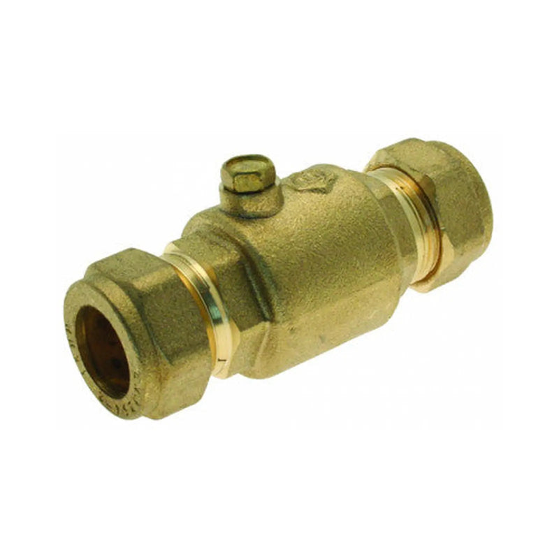 15mm Check Valve - Brass - Pack of 3