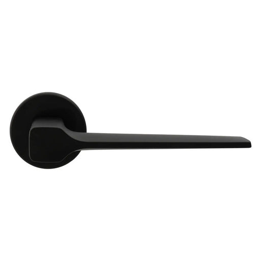 Sonica Lever On Sprung Push-On Round Rose Ner (Matt Black) - Matt Black