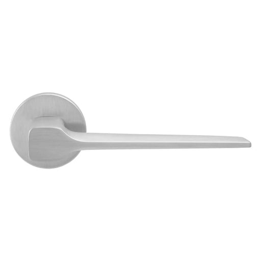 Sonica Lever On Sprung Push-On Round Rose Csa (Satin Chrome) - Satin Chrome