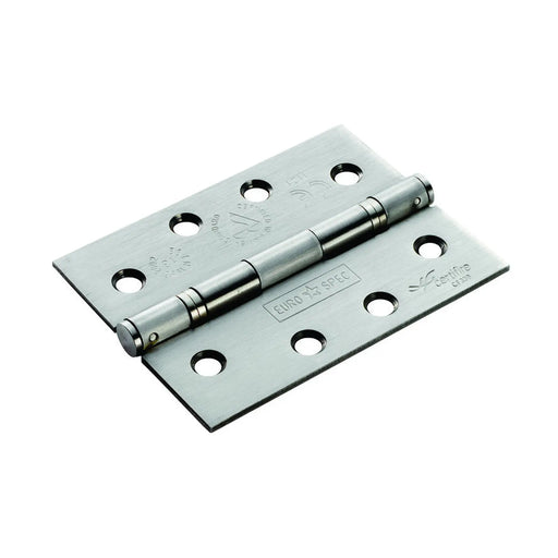 102 X 76 X 2.5Mm Slim Knuckle Ball Bearing Hinge Grade 13 C/W Screws (Pair) - Satin Stainless Steel
