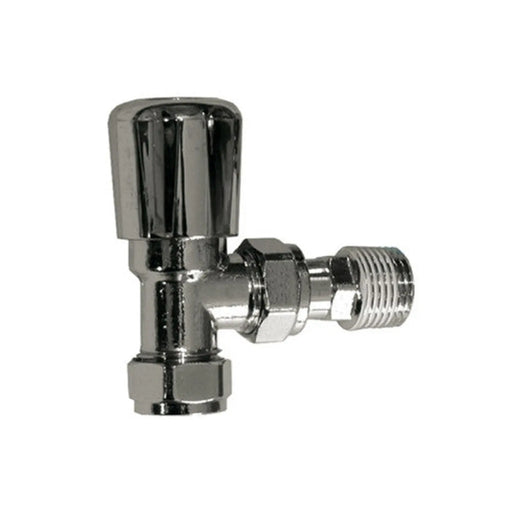 15mm Angled Radiator Valve - Chrome
