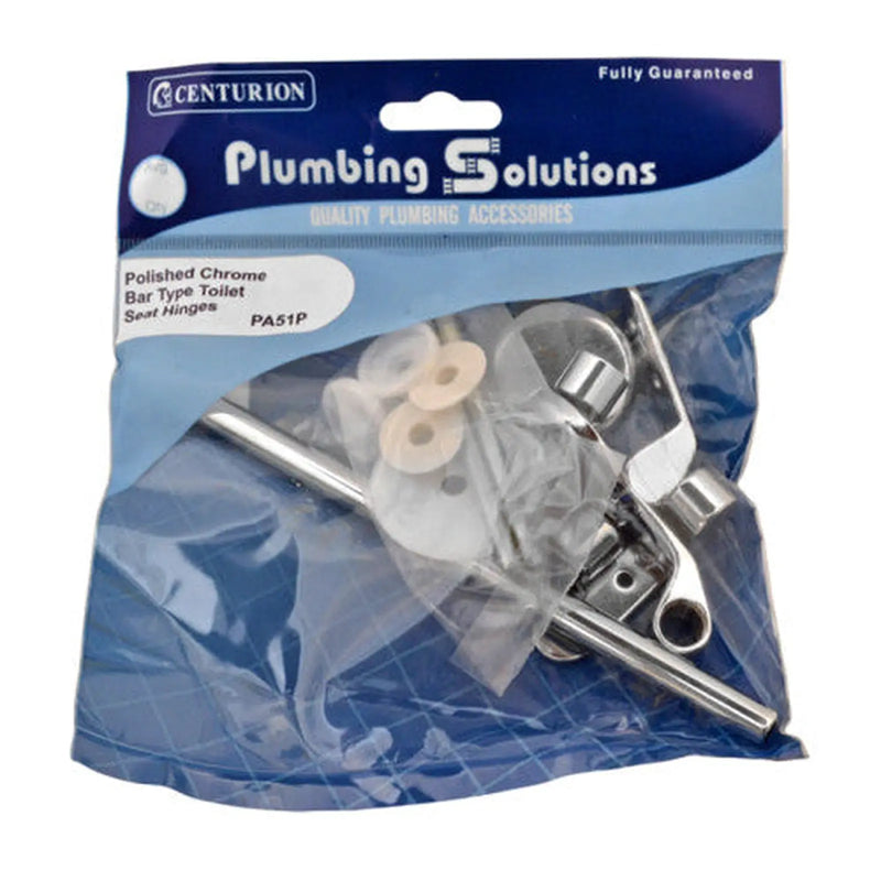 Bar Type Toilet Seat Hinges - Polished Chrome - Pack of 5