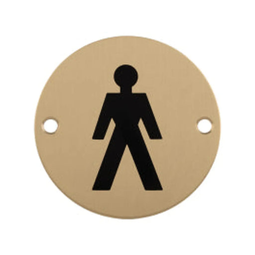76Mm Sign - Male - Face Fix - Satin PVD