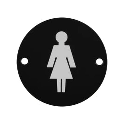 76Mm Sign - Female - Face Fix - Matt Black
