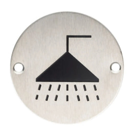 76Mm Sign - Shower - Face Fix - Satin Stainless Steel