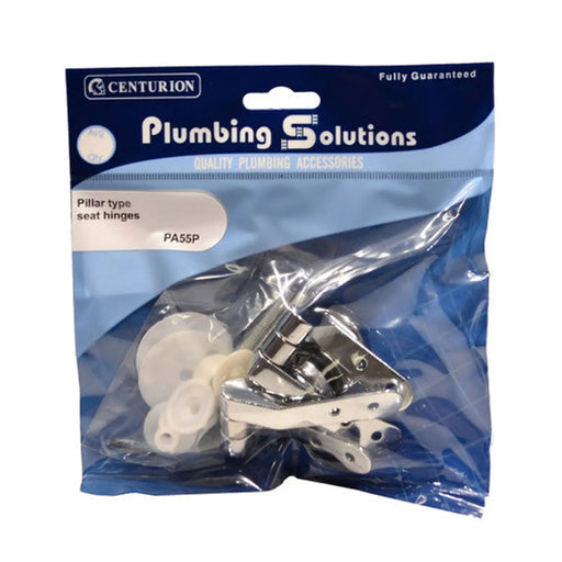 Pillar Type Toilet Seat Hinges - Polished Chrome - Pack of 5