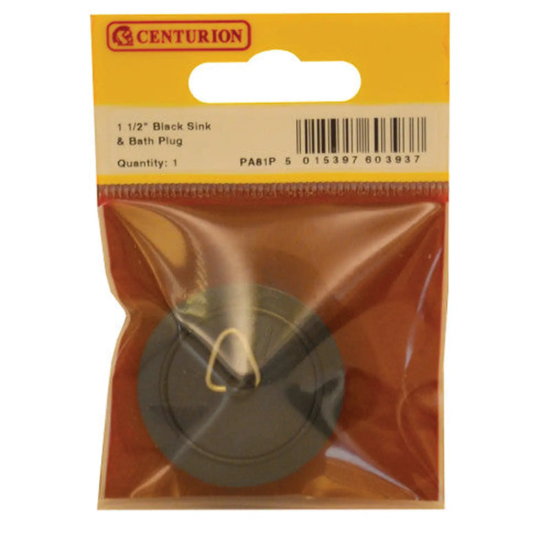 Plug - Sink Bath - Black - 1 1/2" - Pack of 5