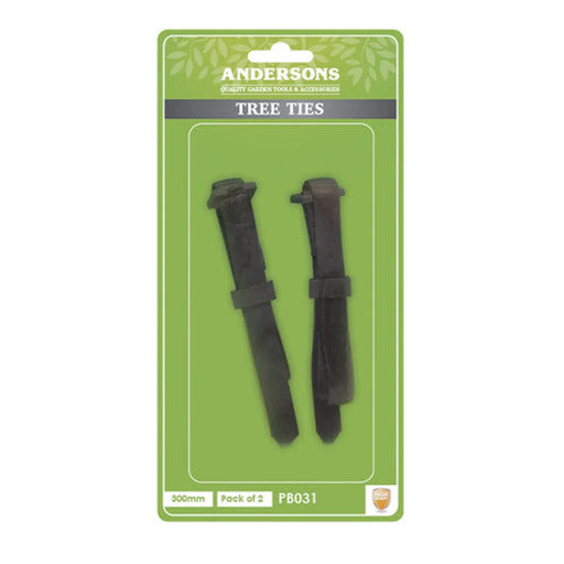 Cushioned Tree and Shrub Ties, Black, 300mm - Pack of 12