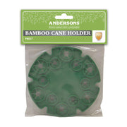 Bamboo Cane Holders, Green, 12.5cm Diameter - Pack of 12