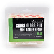 Trade Short Gloss Pile Mini Rollers, 100mm / 4" (Set of 10) - Pack of 10