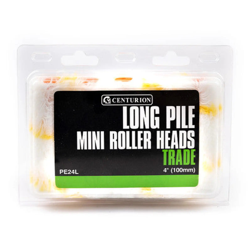 Trade Long Pile Mini Rollers, 100mm / 4" (Set of 10) - Pack of 10