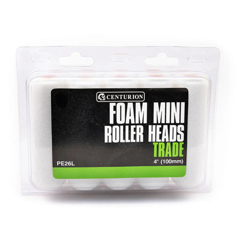 Trade Foam Mini Rollers, 100mm / 4" (Set of 10) - Pack of 10