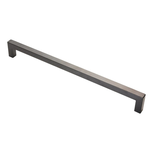 19Mm Dia. Square Mitred Pull Handle - 450Mm C/C - Bolt Through Fixing - Matt Black