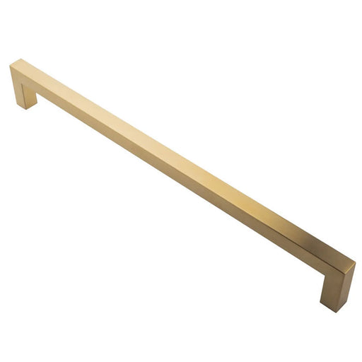 19Mm Dia. Square Mitred Pull Handle - 450Mm C/C - Bolt Through Fixing - Satin PVD