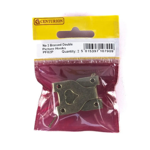 No 3 EB Double Picture Hooks (Pack of 2) - Pack of 5