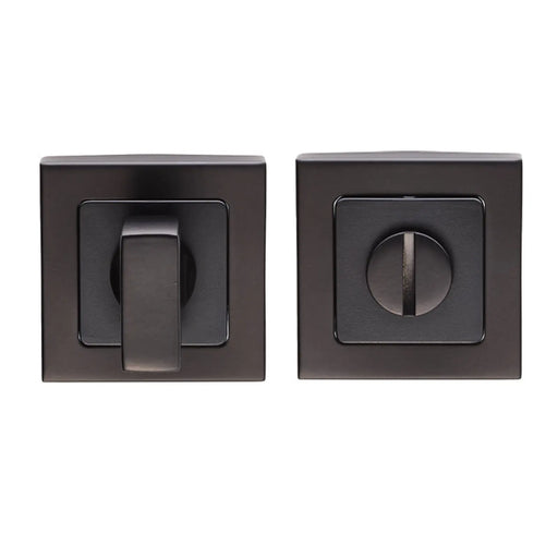 Turn & Release - 5Mm Spindle - Push-On Square Rose - Matt Black
