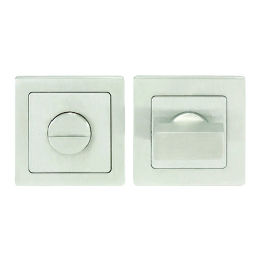 Turn & Release - 5Mm Spindle - Push-On Square Rose - Satin Stainless Steel