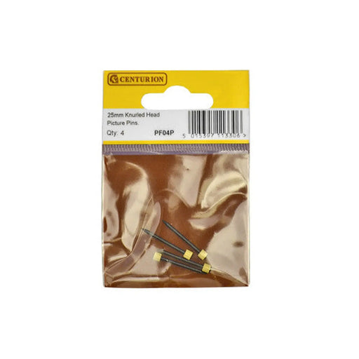 25mm Knurled Head Picture Pins (Pack of 4) - Pack of 5