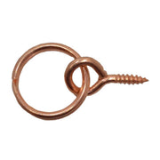 8mm Coppered Picture Screw Rings - Pack of 100