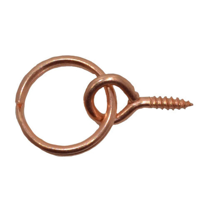 8mm Coppered Picture Screw Rings - Pack of 100