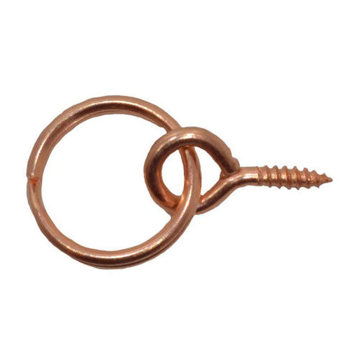 8mm Coppered Picture Screw Rings - Pack of 100