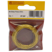 6m Brass Picture Wire - Pack of 5