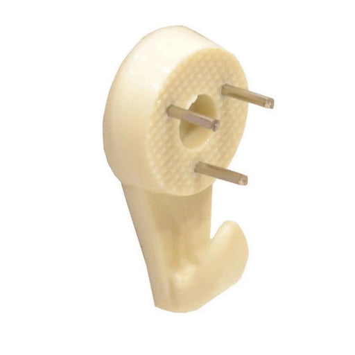 30mm Plastic Hard Wall Picture Hooks - Pack of 100