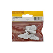 30mm Plastic Hard Wall Picture Hooks (Pack of 4) - Pack of 5