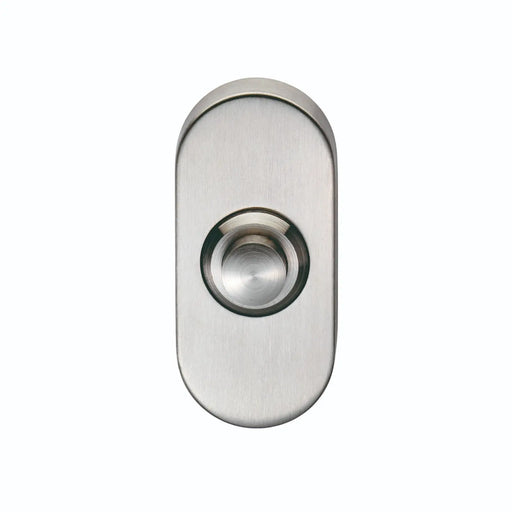 Oblong Bell Push - 64 X 30Mm - Concealed Fix - Satin Stainless Steel