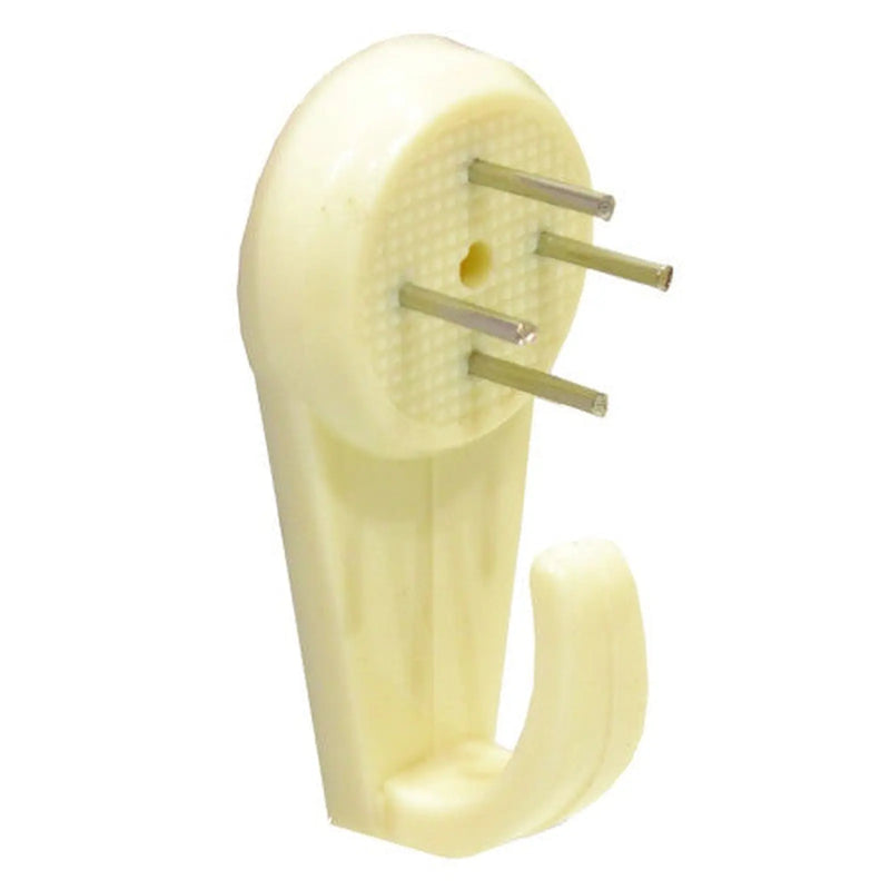 40mm Plastic Hard Wall Picture Hooks - Pack of 100