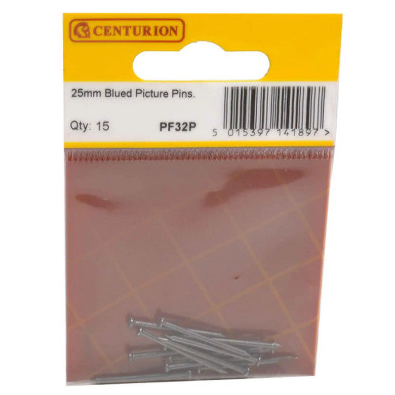 25mm Blued Picture Pins (Pack of 15) - Pack of 5