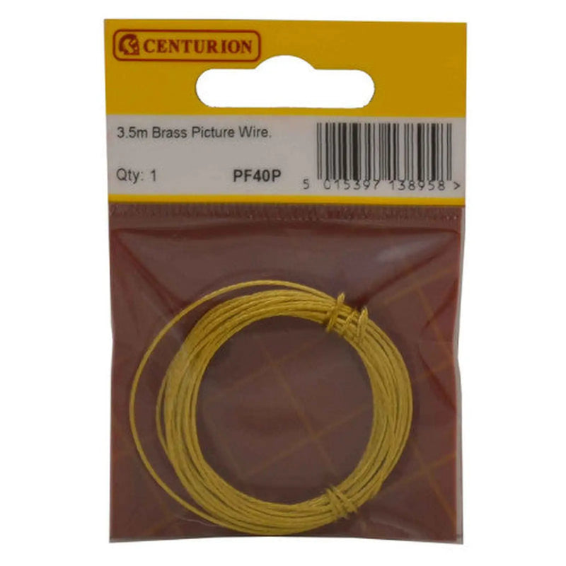 3.5m Brass Picture Wire - Pack of 5