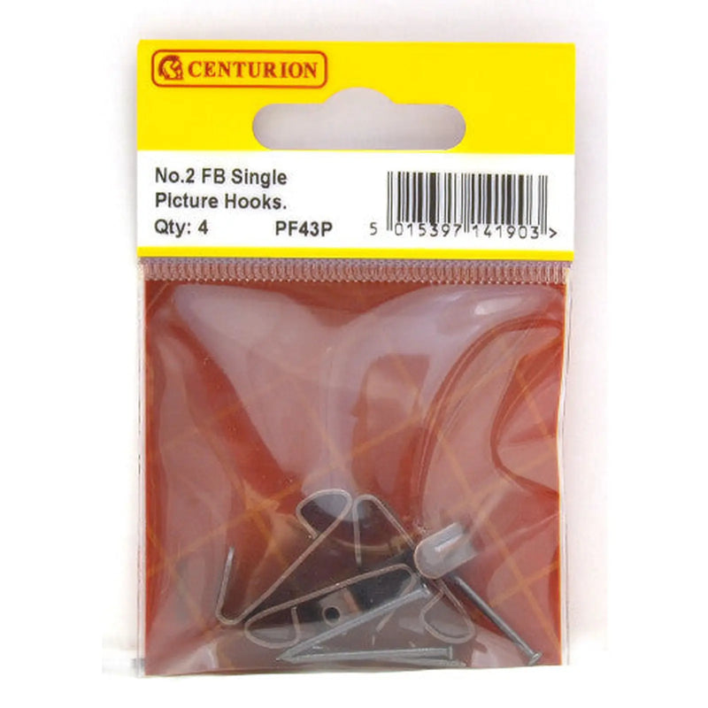 No 2 FB Single Picture Hooks (Pack of 4) - Pack of 5